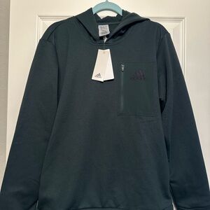 Adidas Men's Dark Green Hoodie